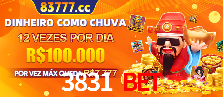 Banner do programa de recompensas Recomende para amigos do 3831 bet, detalhando os bônus por convidar amigos, com prêmios que chegam a R$288.888.